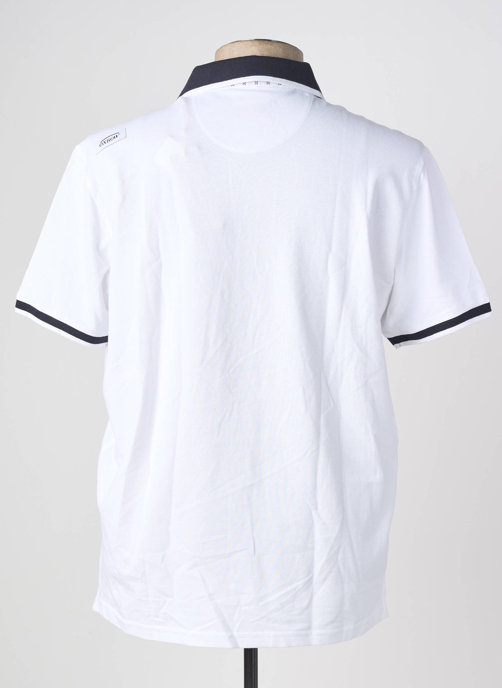 Polo stretch manches courtes blanc OXBOW homme