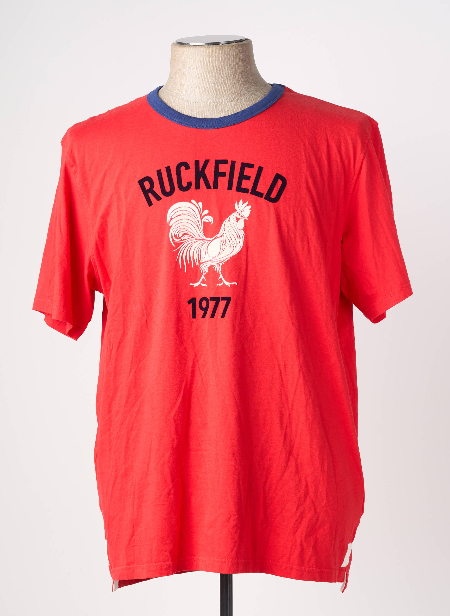 T-shirt stretch manches courtes rouge RUCKFIELD homme