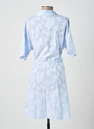 Robe mi-longue manches courtes manches courtes bleu PAKO LITTO femme