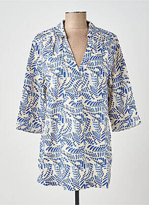 Tunique manches longues col v bleu WHITE STUFF femme