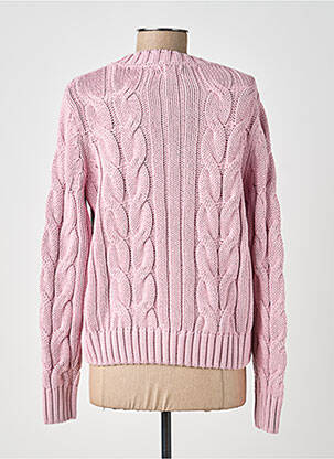 Pull resserrée sur le bas manches longues rose WRANGLER femme
