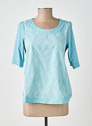 Top stretch manches courtes bleu WHITE STUFF femme
