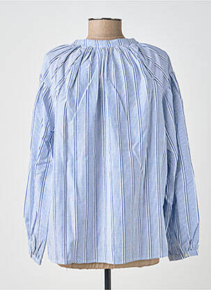 Blouse poignets boutonnés avec fente manches longues bleu MOLLY BRACKEN femme
