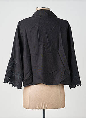 Top col v manches 3/4 noir MOLLY BRACKEN femme