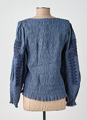 Top stretch manches longues bleu INDI & COLD femme