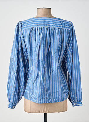 Chemisier manches longues manches longues bleu LA FEE MARABOUTEE femme