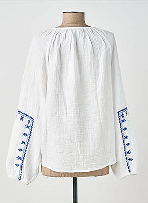 Blouse col rond manches longues bleu MOLLY BRACKEN femme