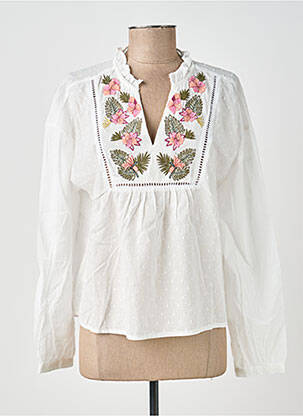 Blouse poignets boutonnés avec fente manches longues vert MOLLY BRACKEN femme
