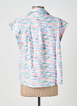 Chemisier manches courtes manches courtes bleu LILI SIDONIO femme