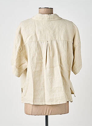 Chemisier manches courtes manches courtes beige INDI & COLD femme