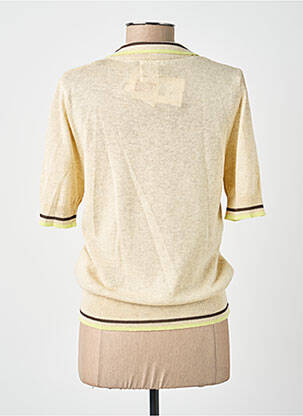 Pull resserrée sur le bas manches courtes beige INDI & COLD femme