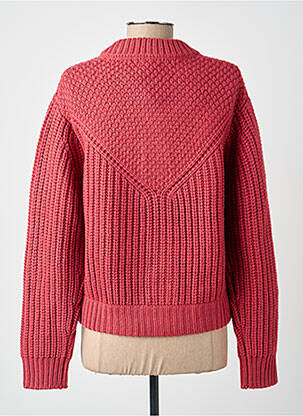 Gilet manches longues col rond rose WRANGLER femme