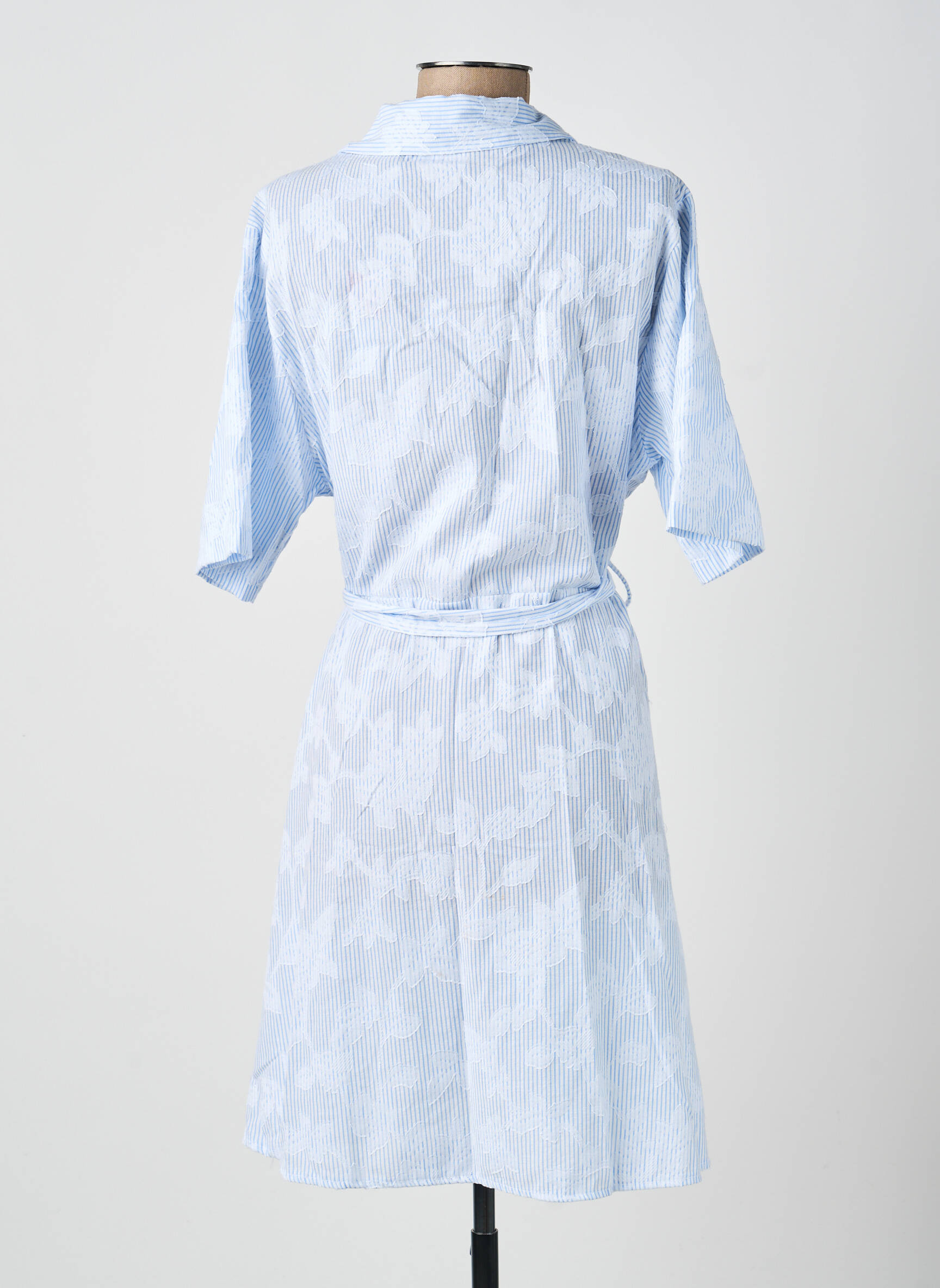 Robe mi-longue manches courtes manches courtes bleu PAKO LITTO femme