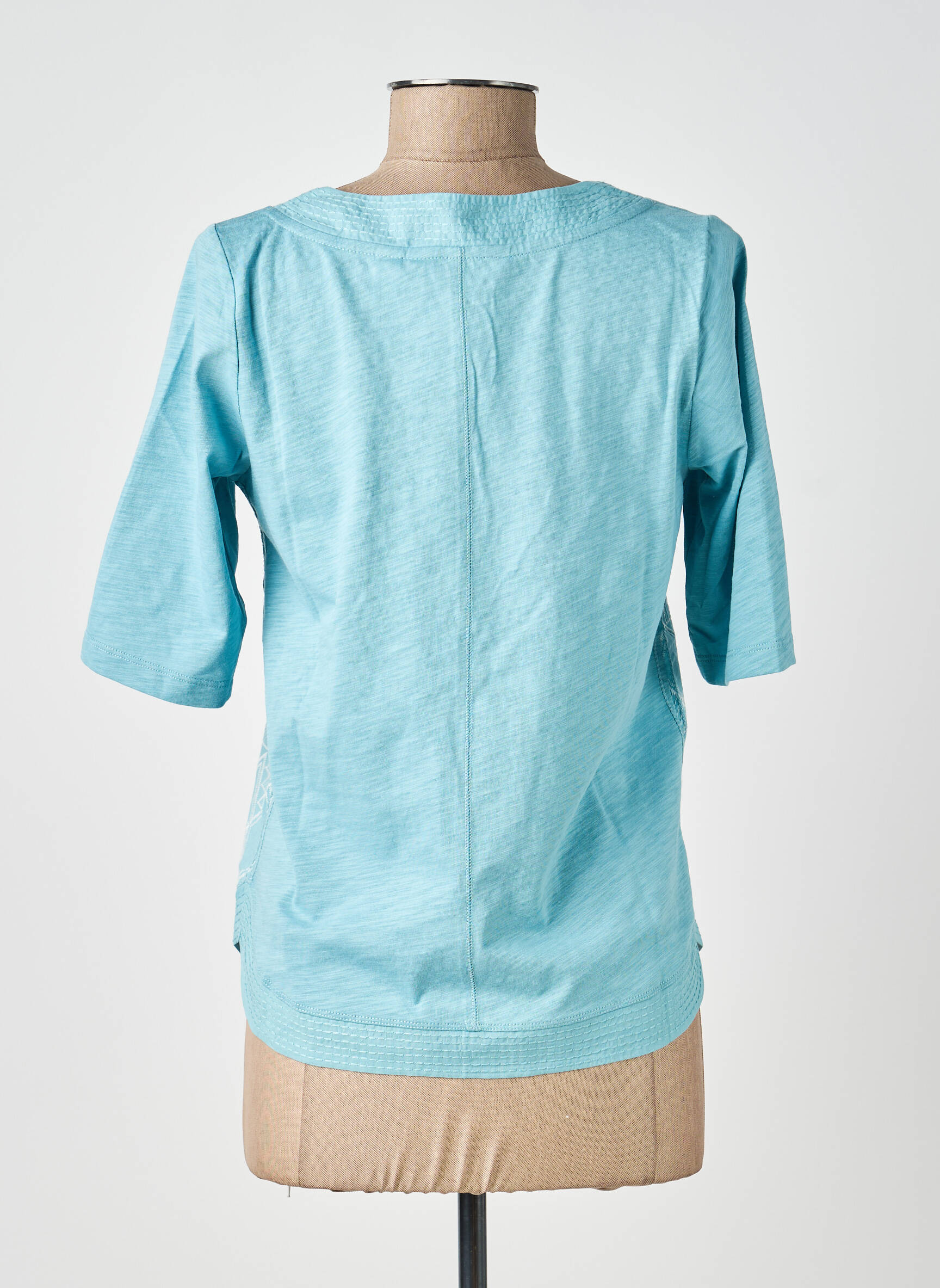 Top stretch manches courtes bleu WHITE STUFF femme