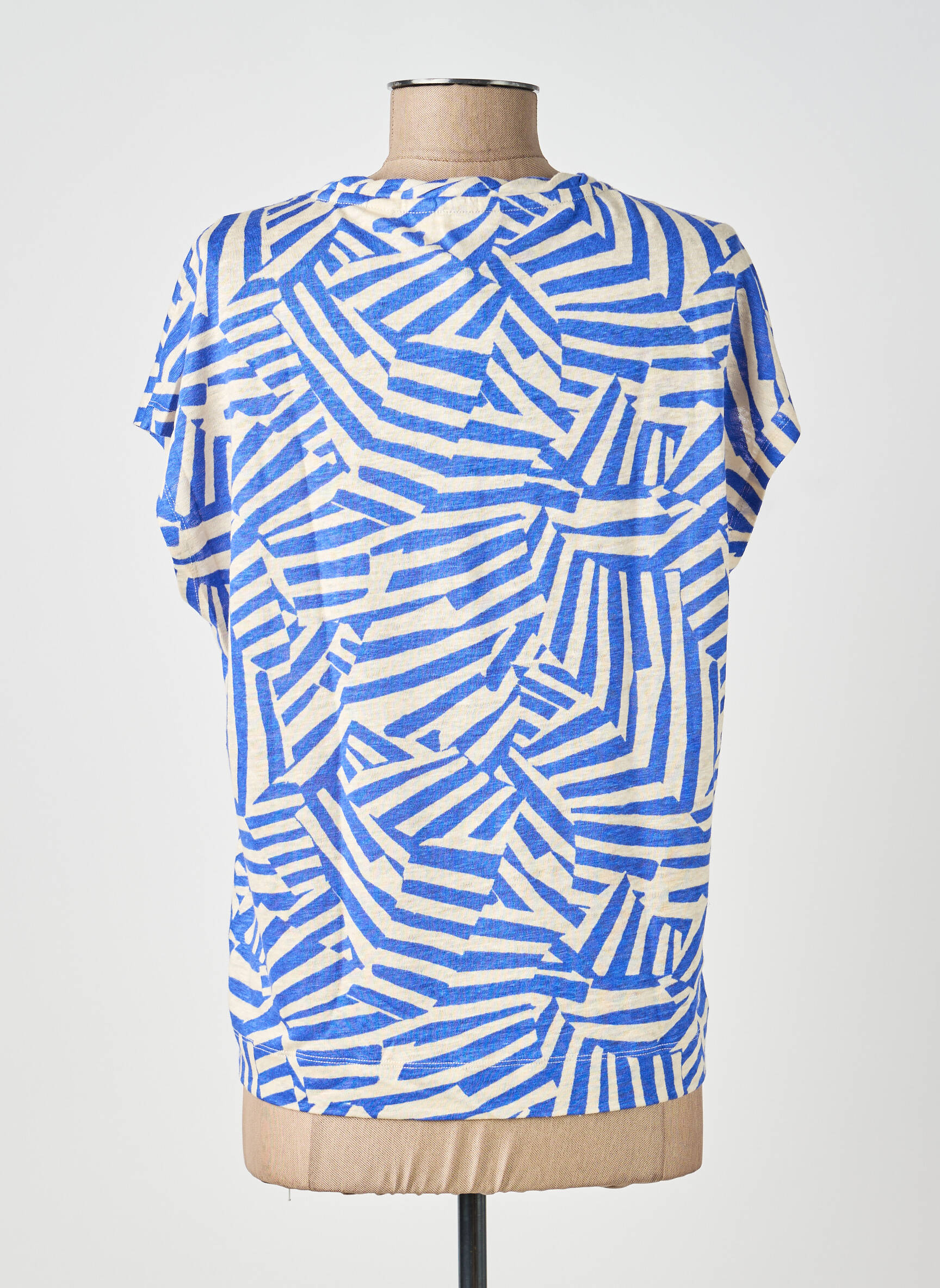 Top imprimé fantaisie manches courtes bleu WHITE STUFF femme