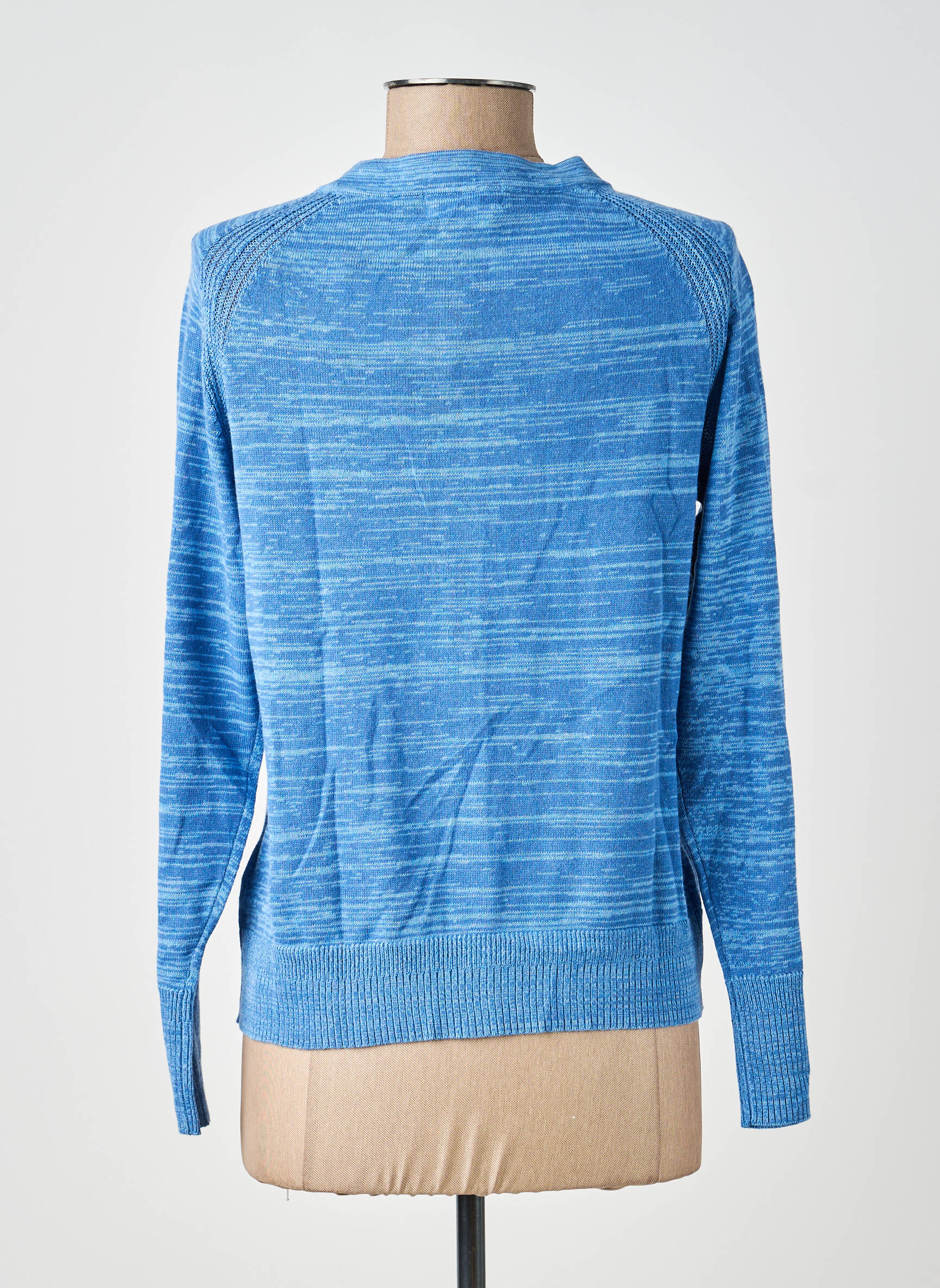 Gilet manches longues col rond bleu WHITE STUFF femme