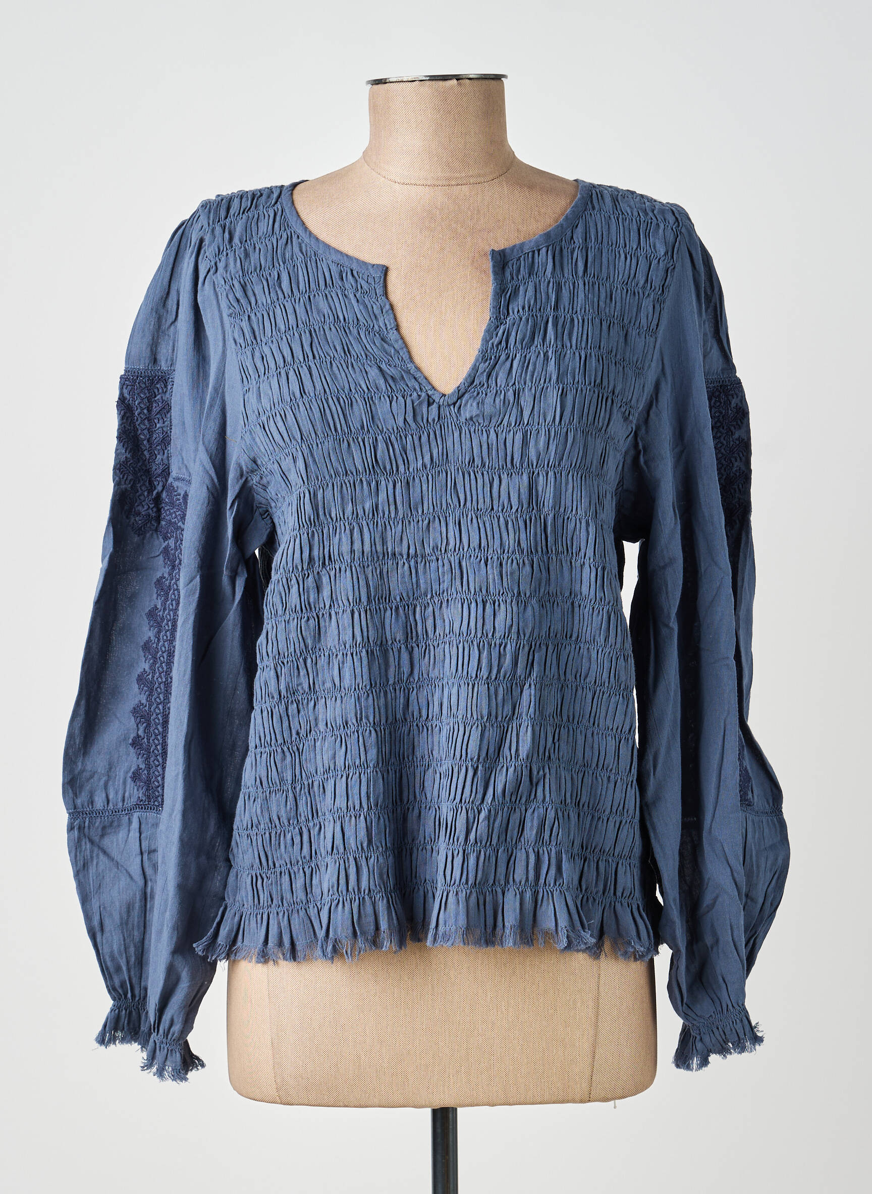 Top manches longues manches longues bleu INDI & COLD femme
