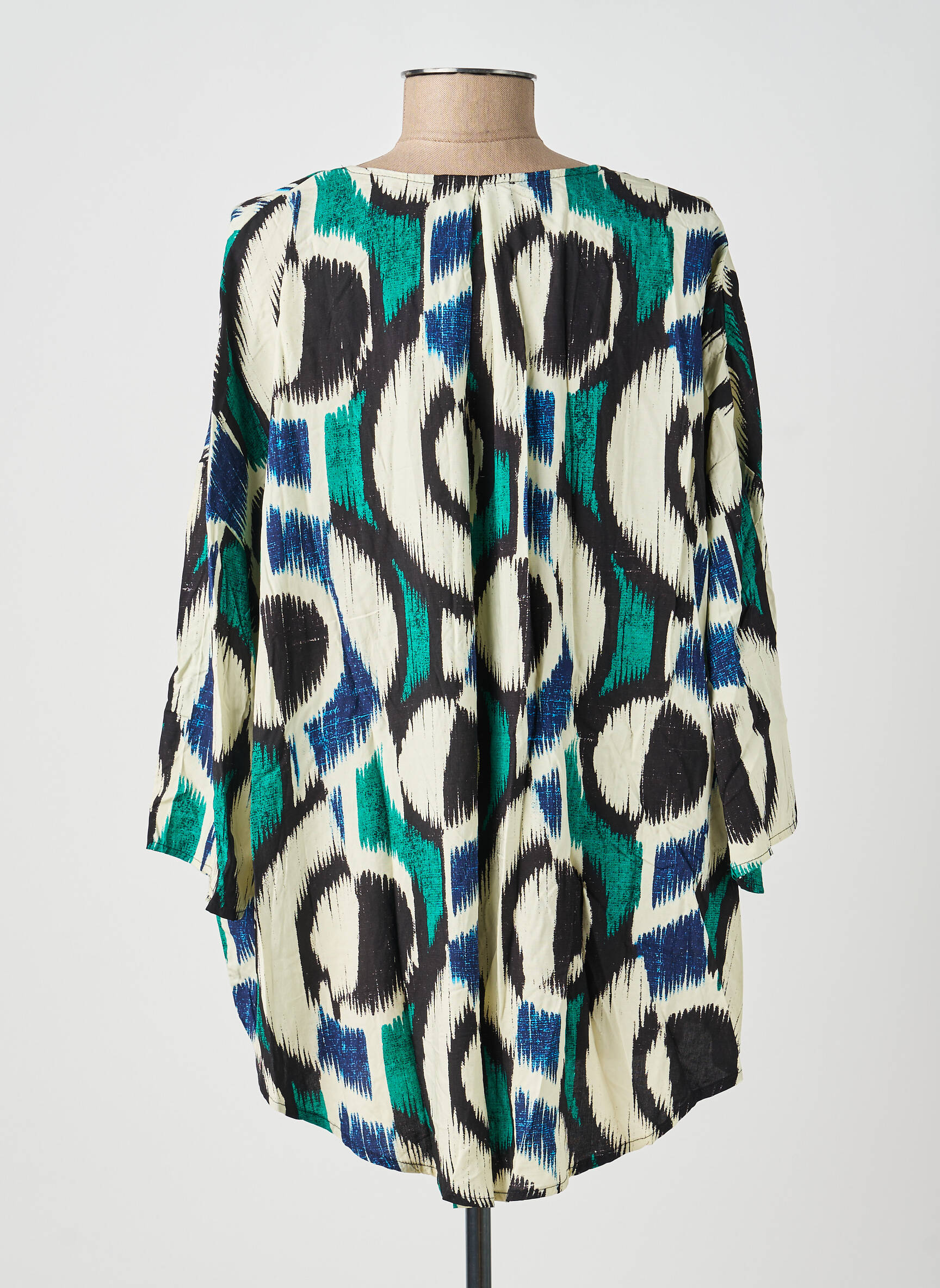 Blouse tissage popeline manches 3/4 vert MOLLY BRACKEN femme
