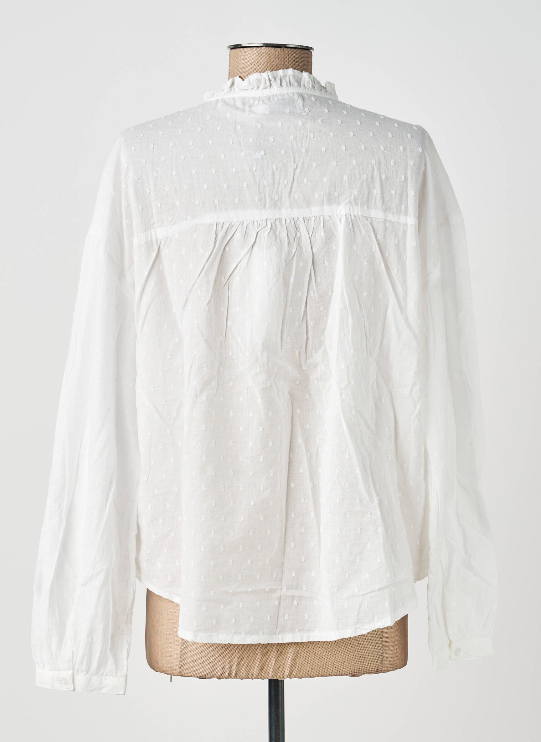 Blouse poignets boutonnés avec fente manches longues vert MOLLY BRACKEN femme