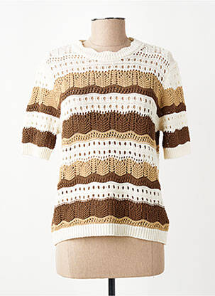 Top manches courtes manches courtes marron PAKO LITTO femme