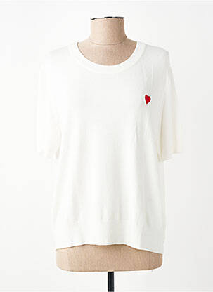 T-shirt coupe droite manches courtes blanc LILI SIDONIO femme
