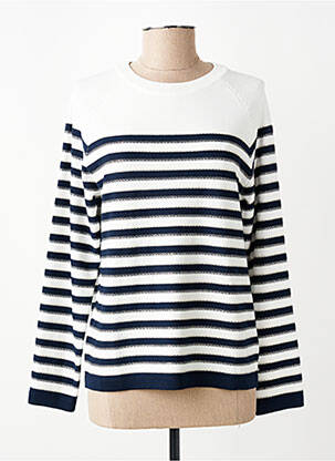 Pull coupe droite manches longues blanc MOLLY BRACKEN femme