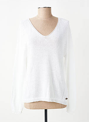 Pull coupe droite manches longues blanc PAKO LITTO femme