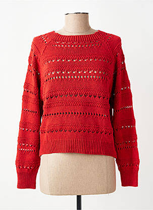 Pull coupe droite manches longues rouge PAKO LITTO femme