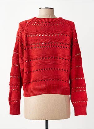 Pull coupe droite manches longues rouge PAKO LITTO femme