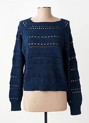 Pull coupe droite manches longues bleu PAKO LITTO femme