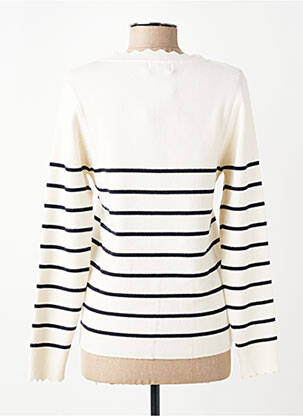 Pull coupe cintrée manches longues blanc MOLLY BRACKEN femme