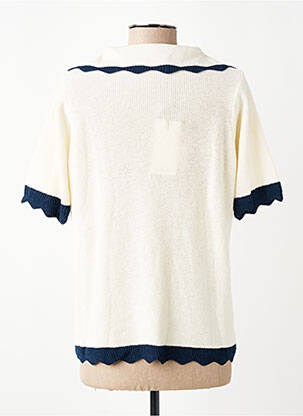 Pull coupe droite manches courtes beige PAKO LITTO femme