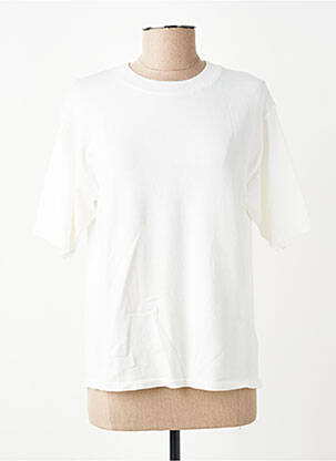 T-shirt coupe droite manches courtes blanc MOLLY BRACKEN femme