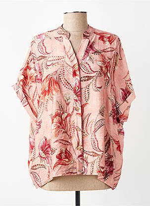 Chemisier manches courtes manches courtes rose PAKO LITTO femme
