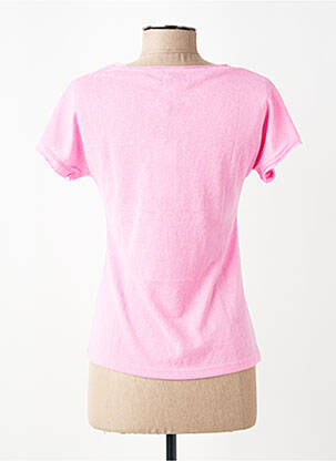 T-shirt col v manches courtes rose MOLLY BRACKEN femme