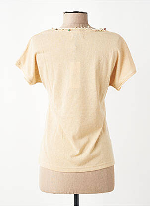 T-shirt col v manches courtes beige MOLLY BRACKEN femme