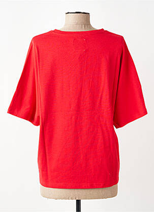 T-shirt coupe droite manches courtes rouge LILI SIDONIO femme