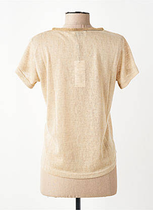 T-shirt col v manches courtes beige MOLLY BRACKEN femme