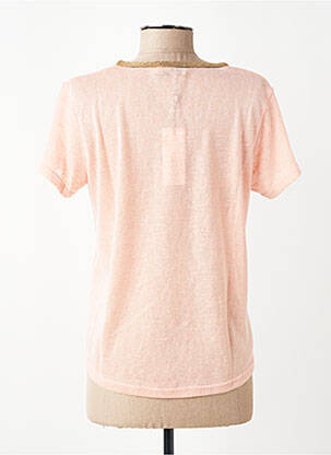 T-shirt col v manches courtes rose MOLLY BRACKEN femme