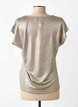 T-shirt col v manches courtes or MOLLY BRACKEN femme