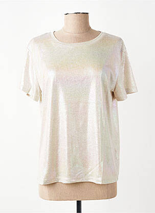 T-shirt coupe droite manches courtes beige MOLLY BRACKEN femme