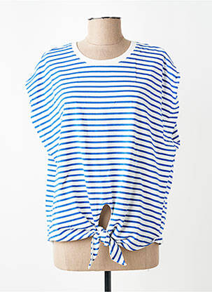 T-shirt col rond manches courtes bleu MOLLY BRACKEN femme