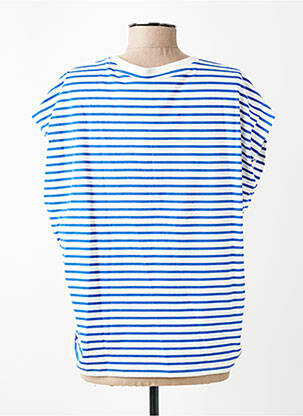 T-shirt col rond manches courtes bleu MOLLY BRACKEN femme