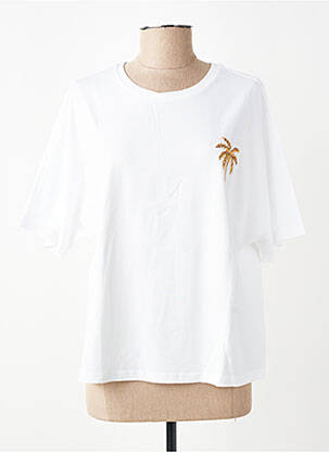 T-shirt coupe droite manches courtes blanc LILI SIDONIO femme