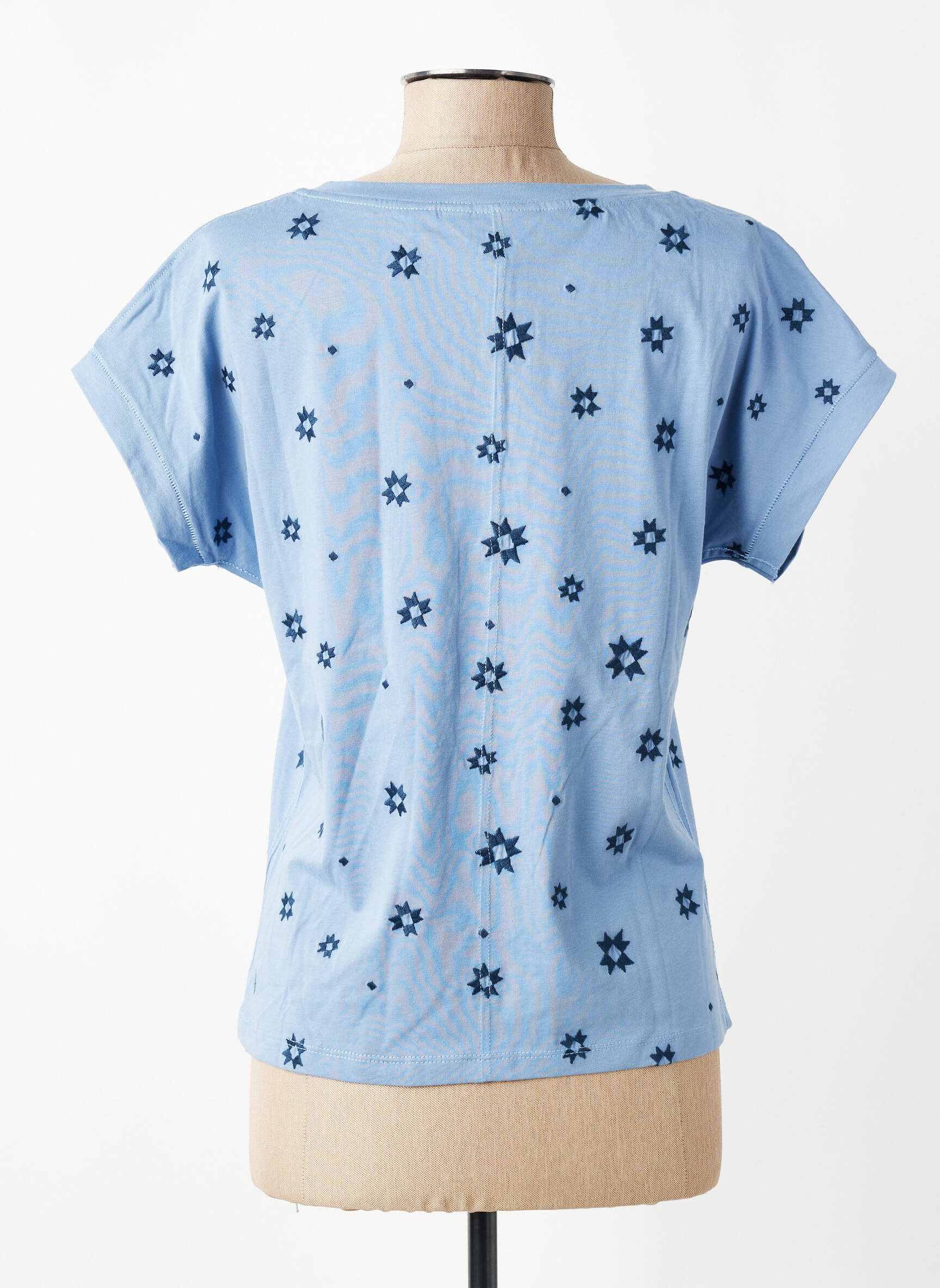 T-shirt coupe droite manches courtes bleu WHITE STUFF femme