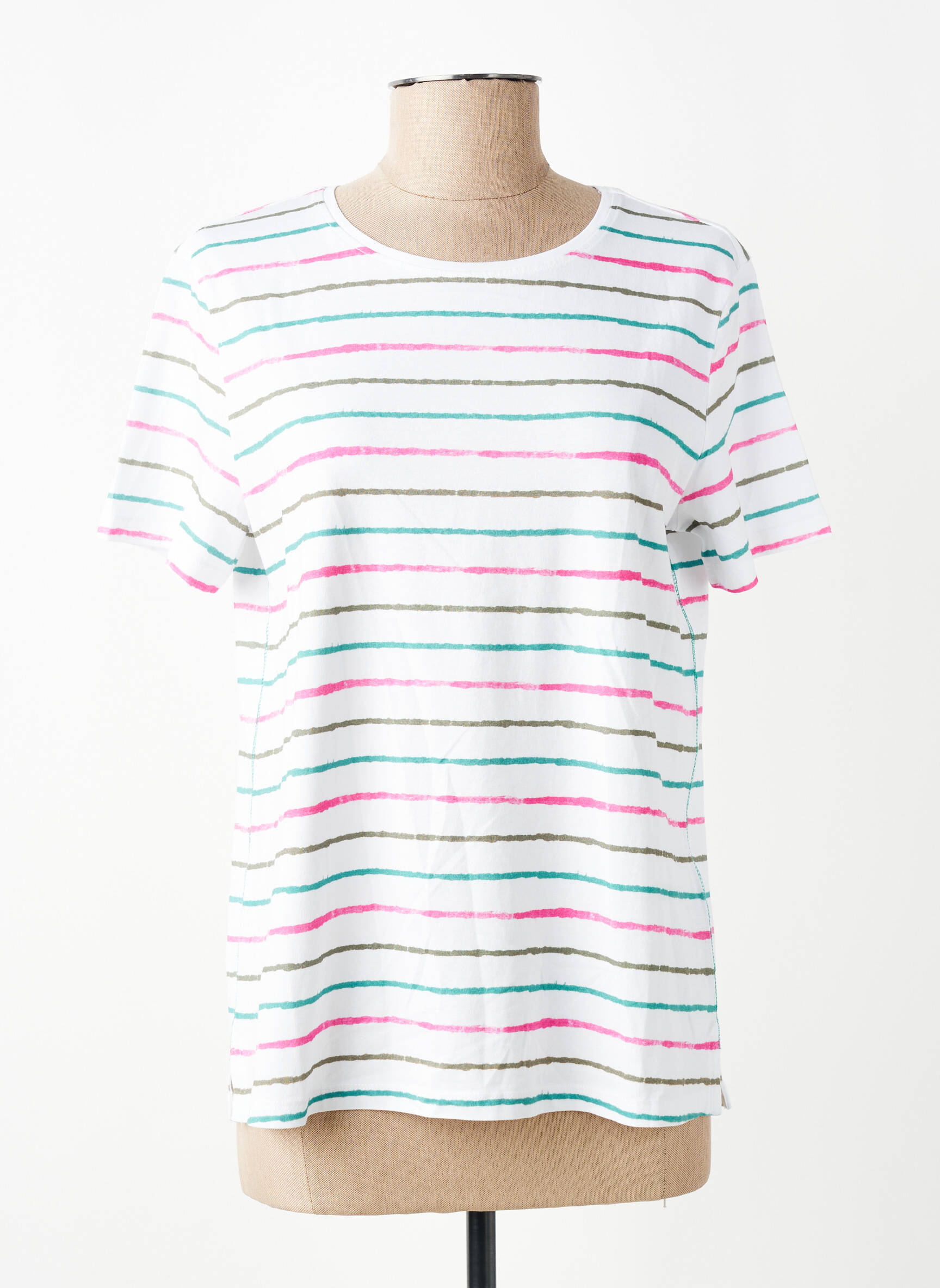 T-shirt coupe droite manches courtes blanc WHITE STUFF femme
