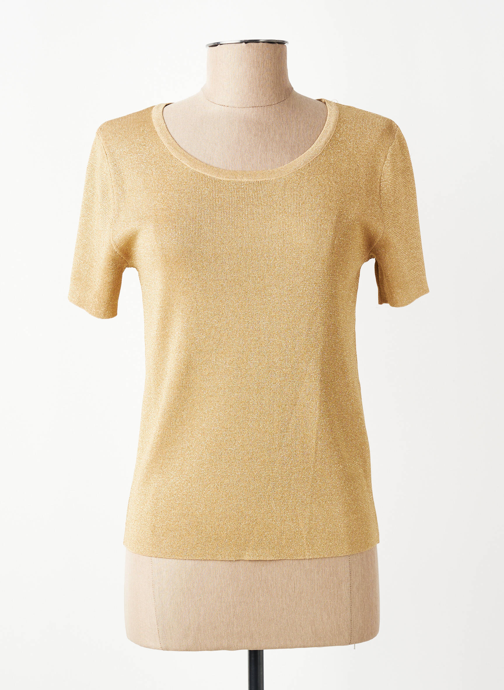 T-shirt coupe cintrée manches courtes or MOLLY BRACKEN femme