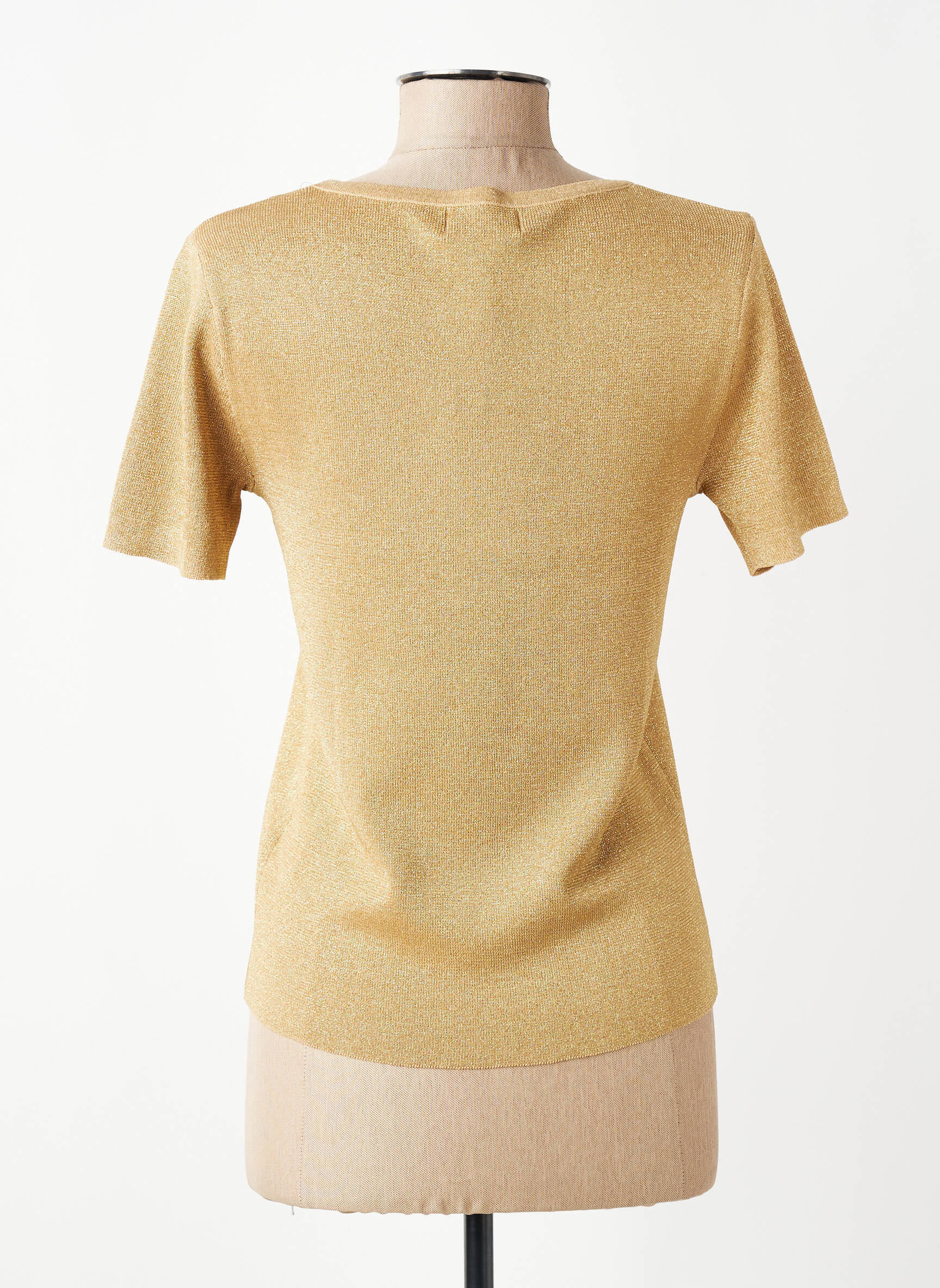 T-shirt coupe cintrée manches courtes or MOLLY BRACKEN femme
