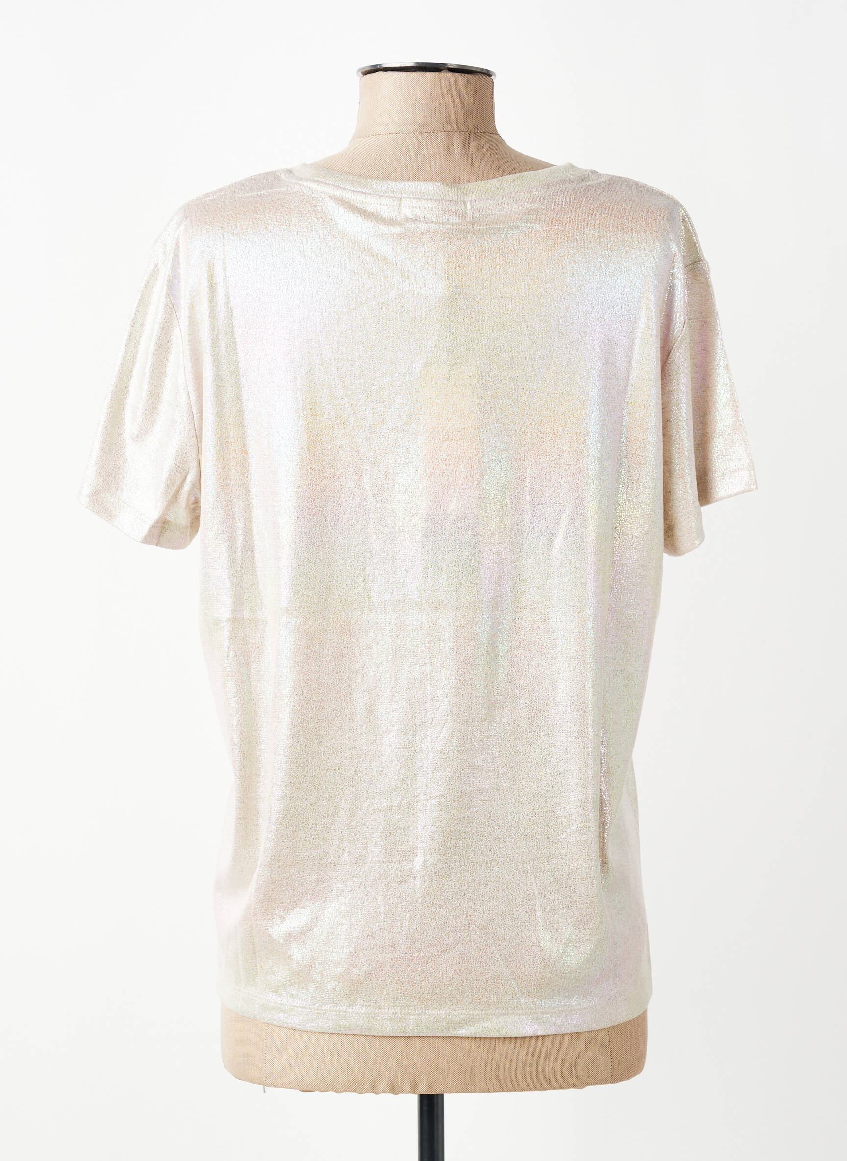 T-shirt coupe droite manches courtes beige MOLLY BRACKEN femme