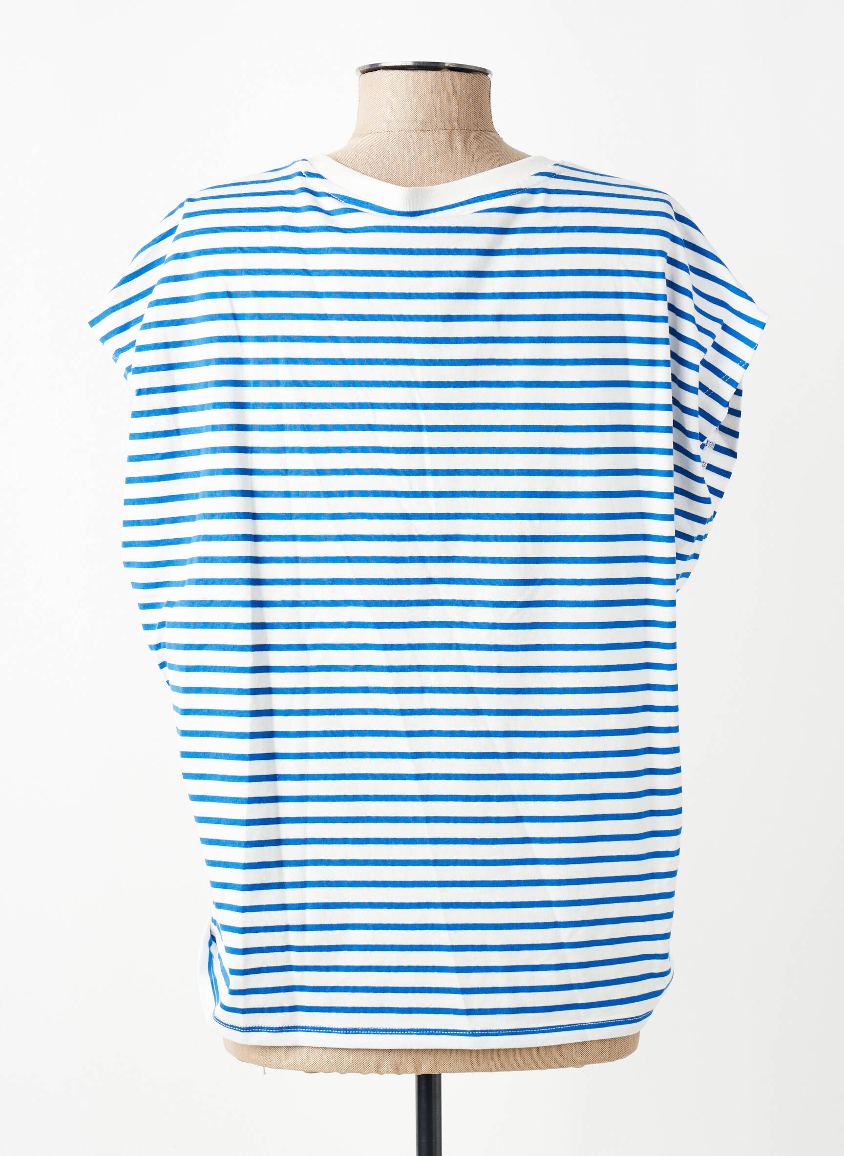 T-shirt col rond manches courtes bleu MOLLY BRACKEN femme